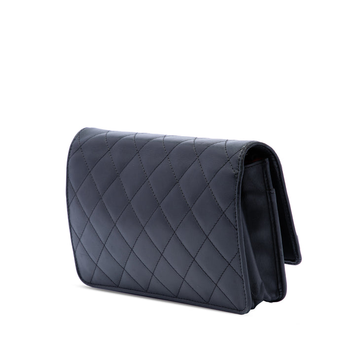 Chanel Matelassé Cuir d’agneau Cambon Ligne Wallet on Chain