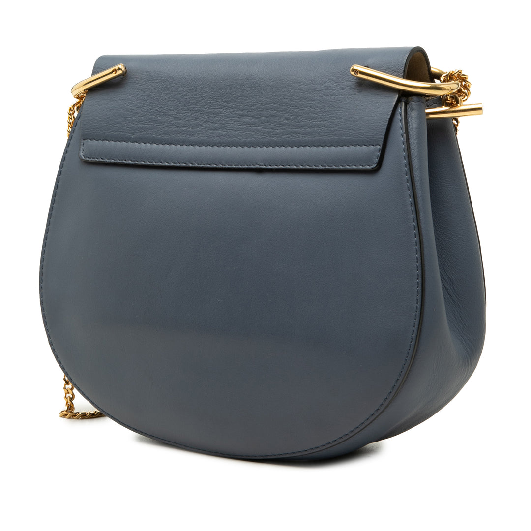 Bicolore et grainé Drew Sac Petit Cuir de veau grainé Bleu