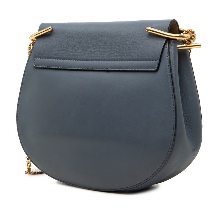 Bicolore et grainé Drew Sac Petit Cuir de veau grainé Bleu