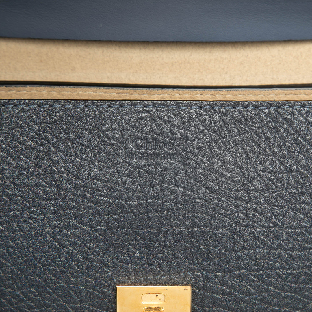 Bicolore et grainé Drew Sac Petit Cuir de veau grainé Bleu