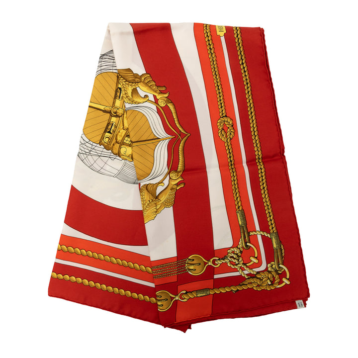 Hermès Chateaux D Arriere Foulard 90 Multi Soie