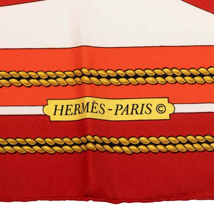 Hermès Chateaux D Arriere Foulard 90 Multi Soie