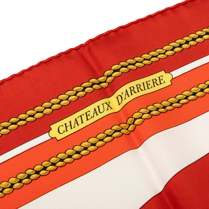 Hermès Chateaux D Arriere Foulard 90 Multi Soie