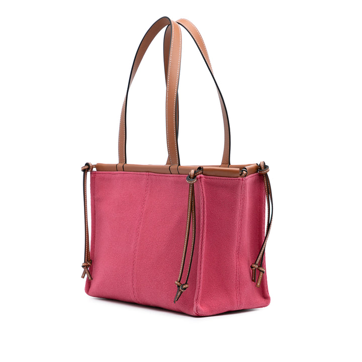 Small Canvas Cushion Tote Pink - Gaby Paris