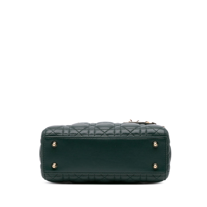 Small Lambskin Cannage My ABCDior Lady Dior Green - Gaby Paris