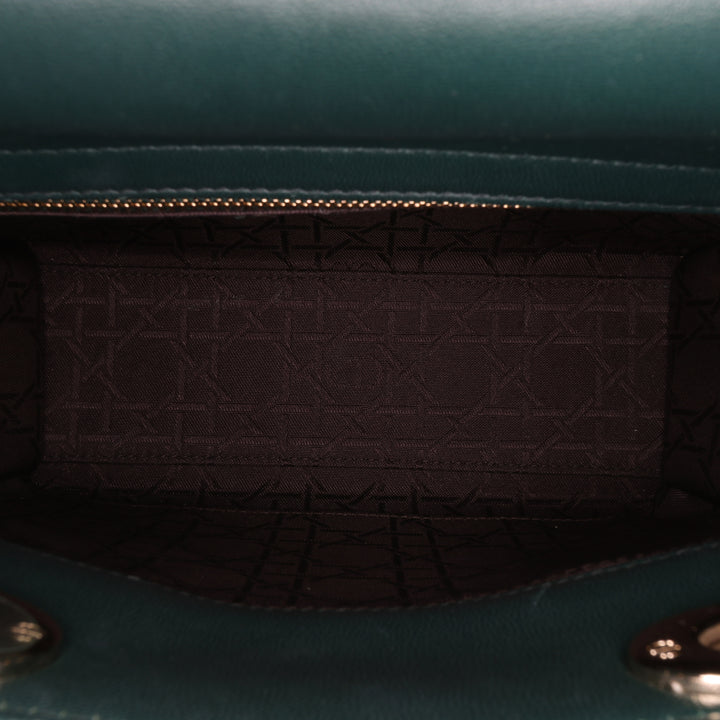 Small Lambskin Cannage My ABCDior Lady Dior Green - Gaby Paris