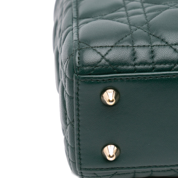 Small Lambskin Cannage My ABCDior Lady Dior Green - Gaby Paris