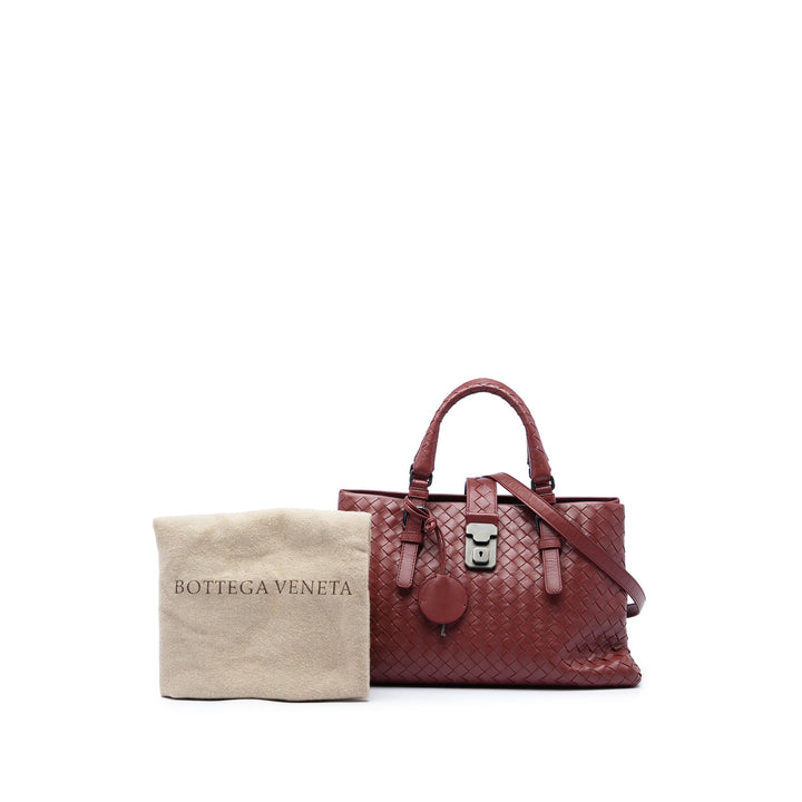 Bottega Veneta Sac à main Intrecciato Roma nappa Petit Rouge – vue 6 – GABY PARIS