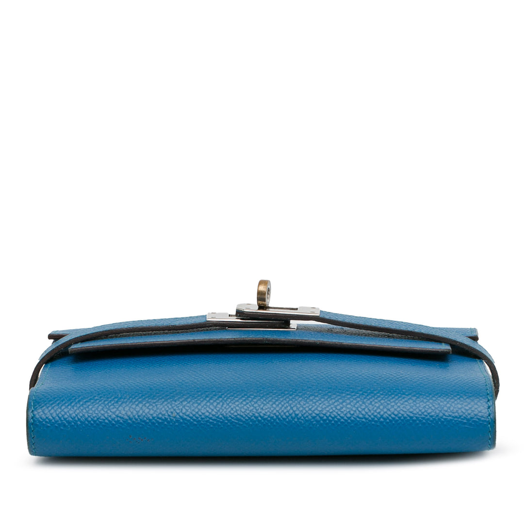 Medium Epsom Kelly Depliant Wallet Blue - Gaby Paris