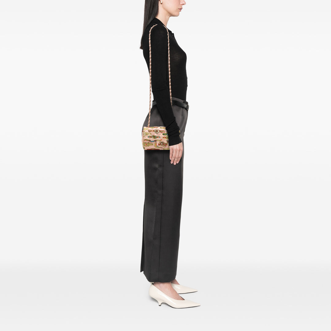 Chanel Mini Rectangular Classic Printed Satin Cuba Single Flap Rose – GABY PARIS Authentique