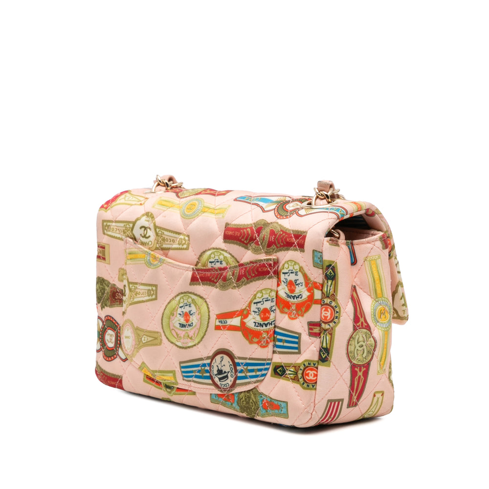 Chanel Mini Rectangular Classic Printed Satin Cuba Single Flap Rose – GABY PARIS Authentique