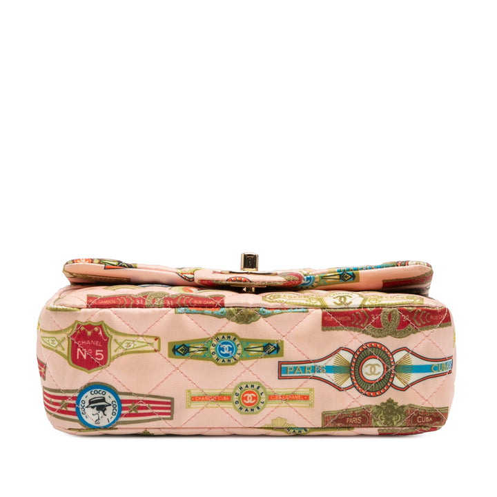 Chanel Mini Rectangular Classic Printed Satin Cuba Single Flap Rose – GABY PARIS Authentique