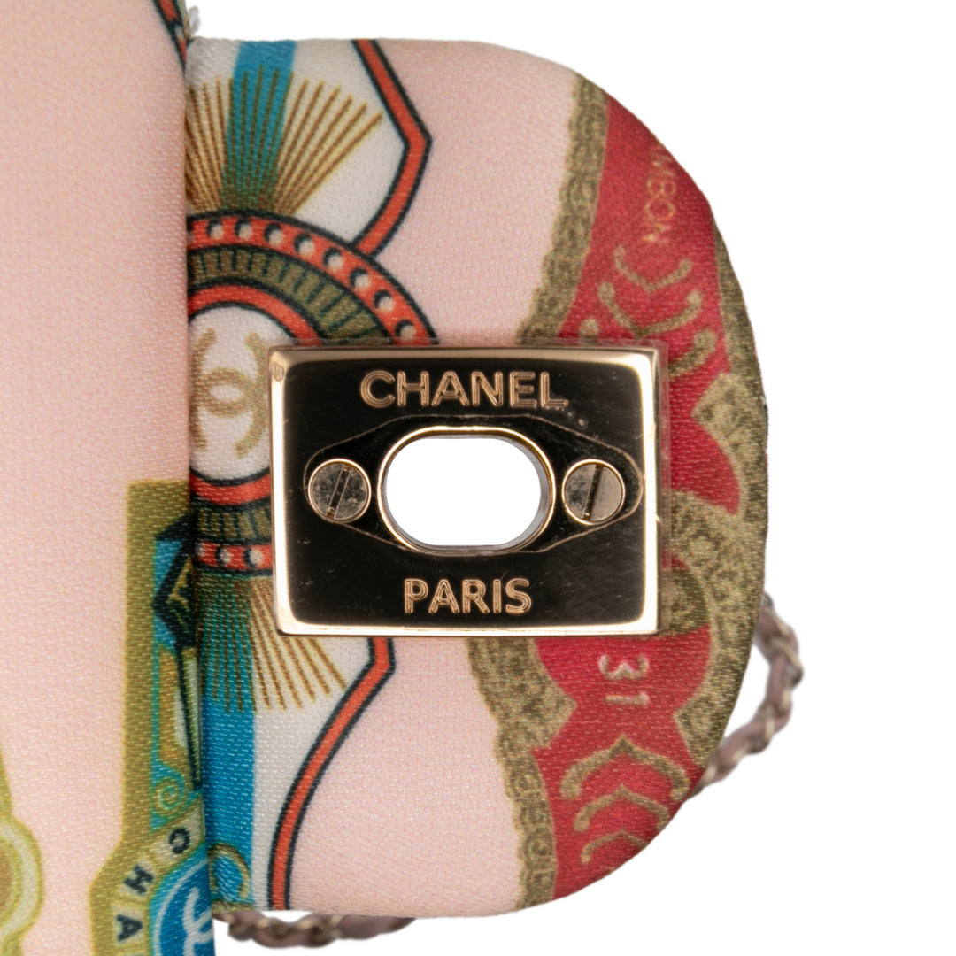 Chanel Mini Rectangular Classic Printed Satin Cuba Single Flap Rose – GABY PARIS Authentique