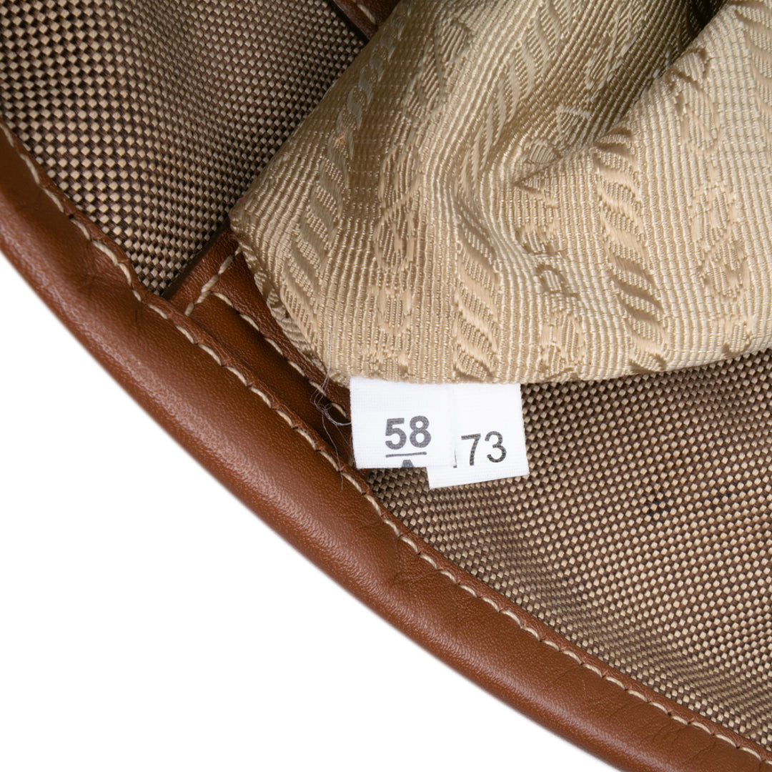Prada Toile Canapa Logo Sac cartable Marron