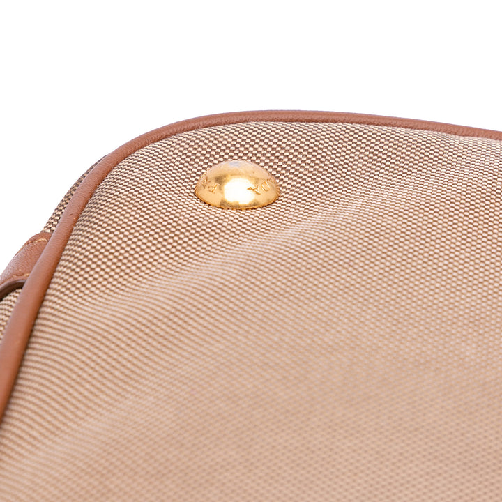 Prada Toile Canapa Logo Sac cartable Marron