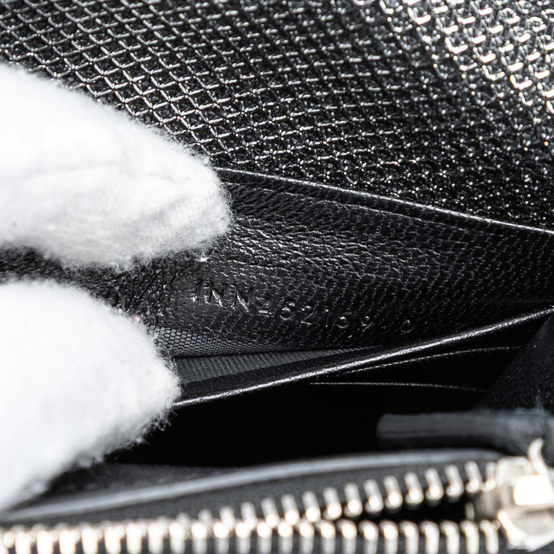 Saint Laurent Metallic Mesh Monogram Pompon Kate Wallet on Chain