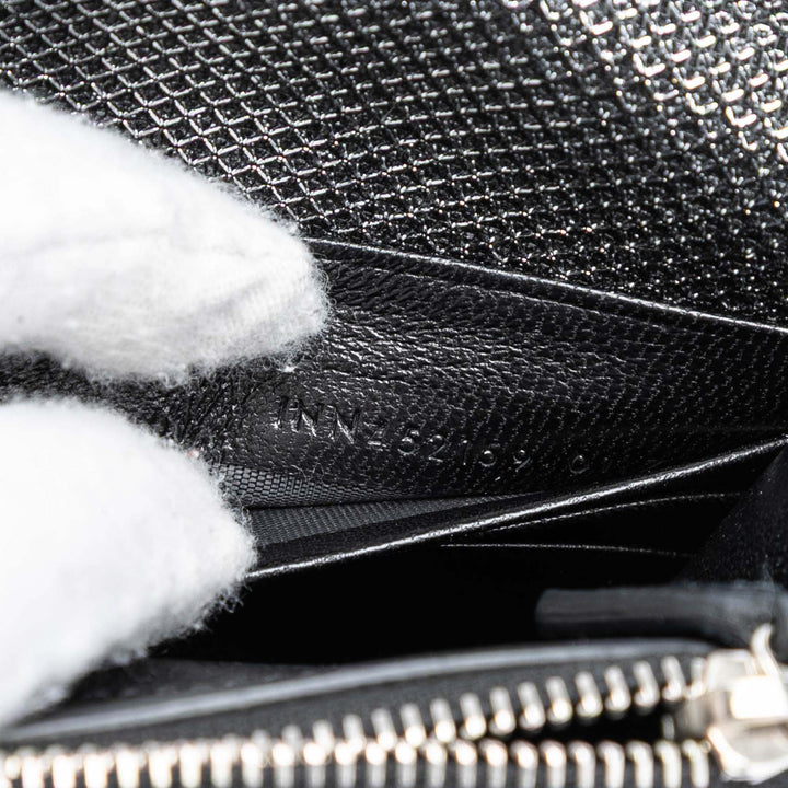 Saint Laurent Metallic Mesh Monogram Pompon Kate Wallet on Chain