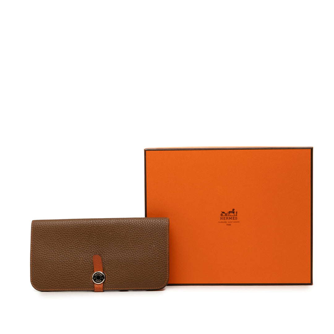Hermès Dogon Duo Portefeuille GM Cuir Togo