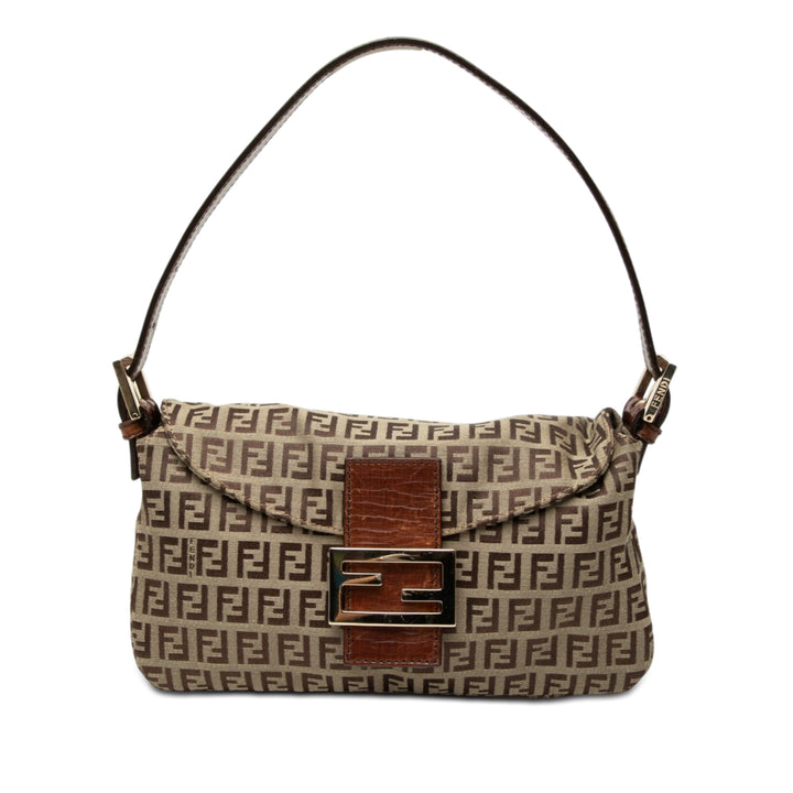 Fendi Zucchino Toile Double rabat Sac bandoulière