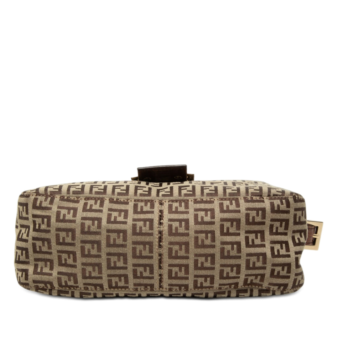 Fendi Zucchino Toile Double rabat Sac bandoulière