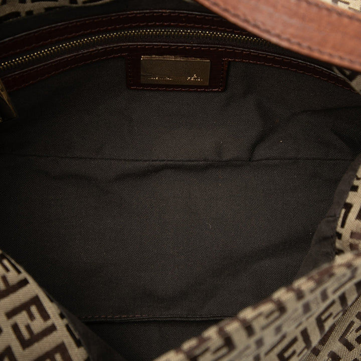 Fendi Zucchino Toile Double rabat Sac bandoulière