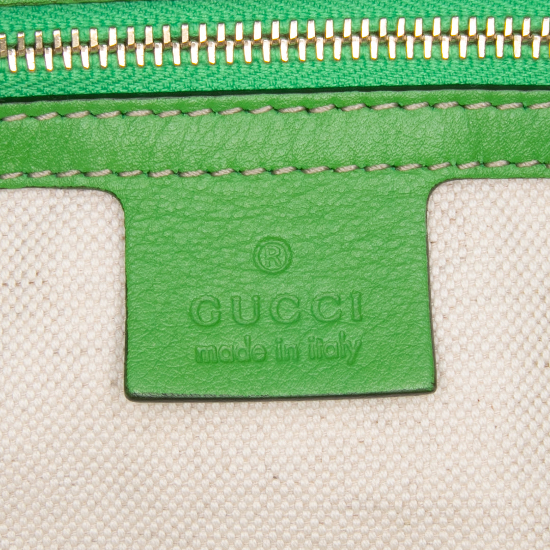 Medium GG Supreme Brazilian Flag Joy Boston Bag White - Gaby Paris