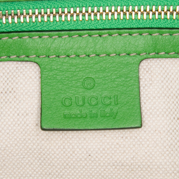 Medium GG Supreme Brazilian Flag Joy Boston Bag White - Gaby Paris