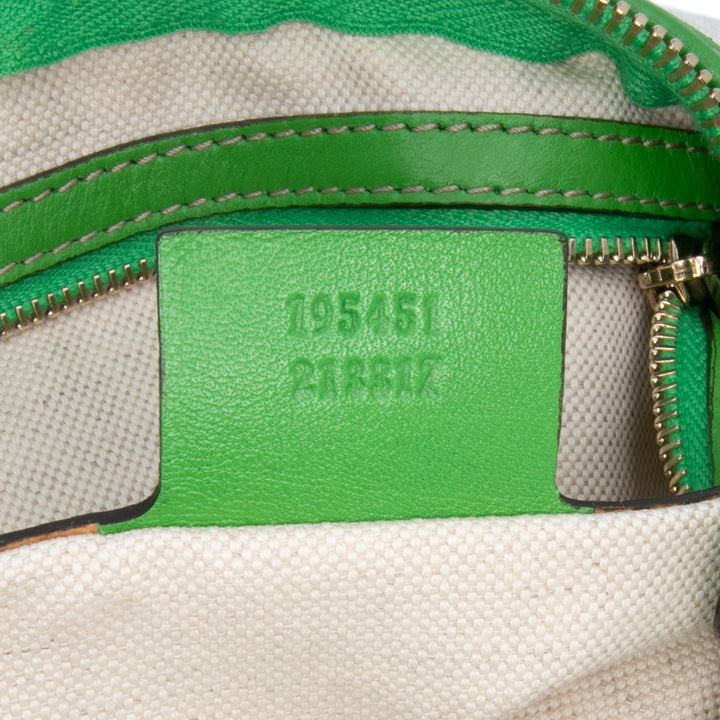 Medium GG Supreme Brazilian Flag Joy Boston Bag White - Gaby Paris