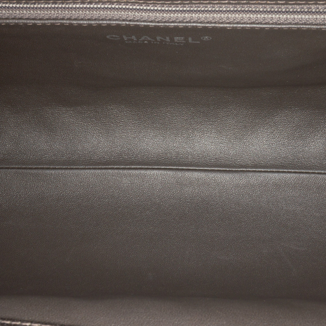 Chanel CC Matelassé Metallic Caviar Pochette