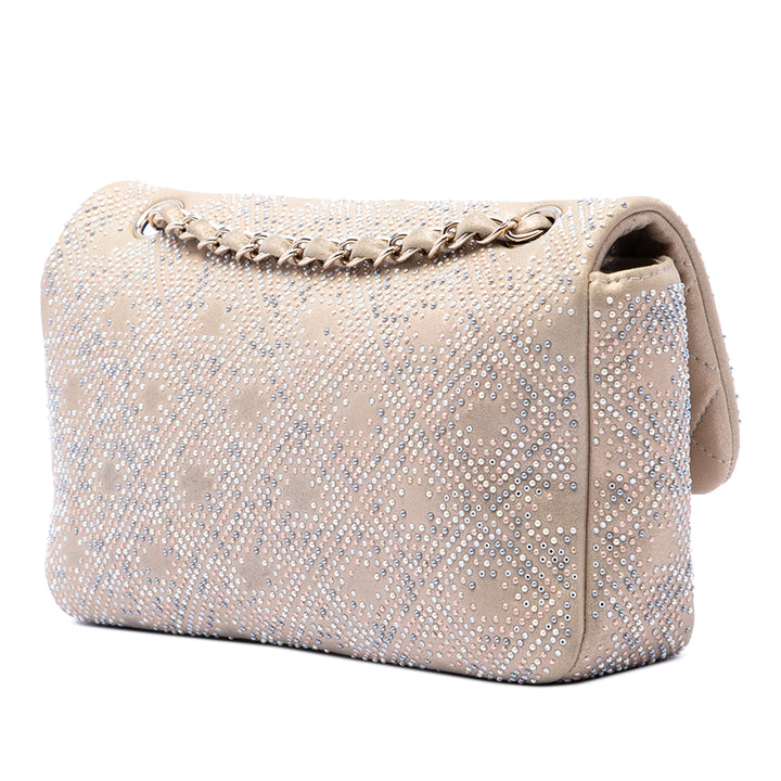 Chanel Medium Metallic Cuir d’agneau Embellished Mineral Nights Simple rabat