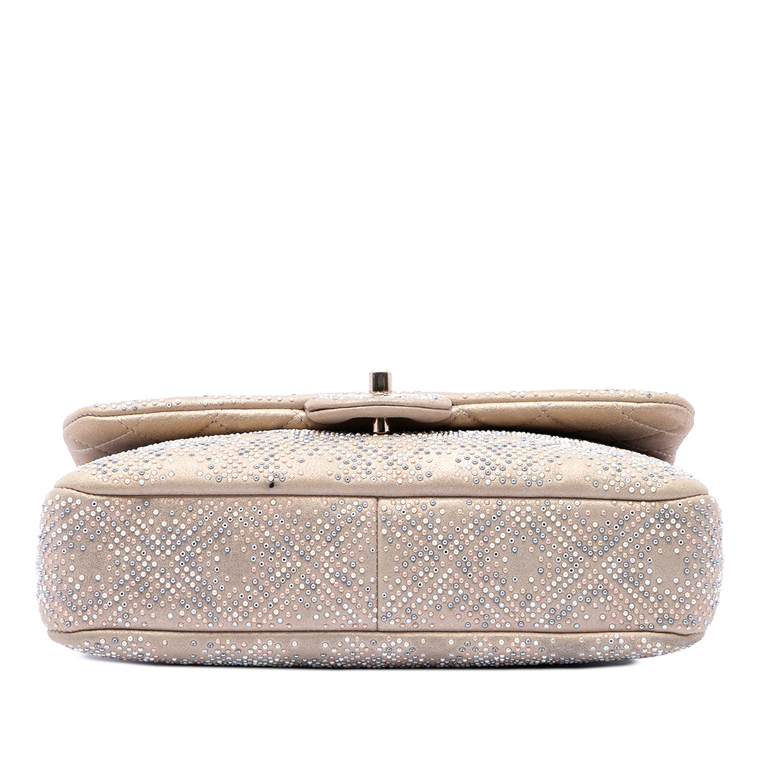 Chanel Medium Metallic Cuir d’agneau Embellished Mineral Nights Simple rabat