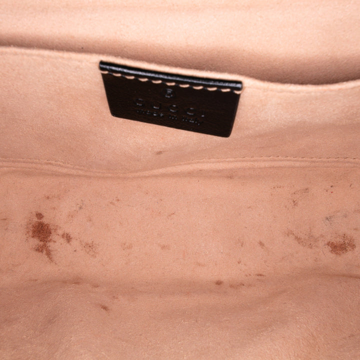 Mini GG Marmont Matelasse Canvas Flap Crossbody Brown - Gaby Paris