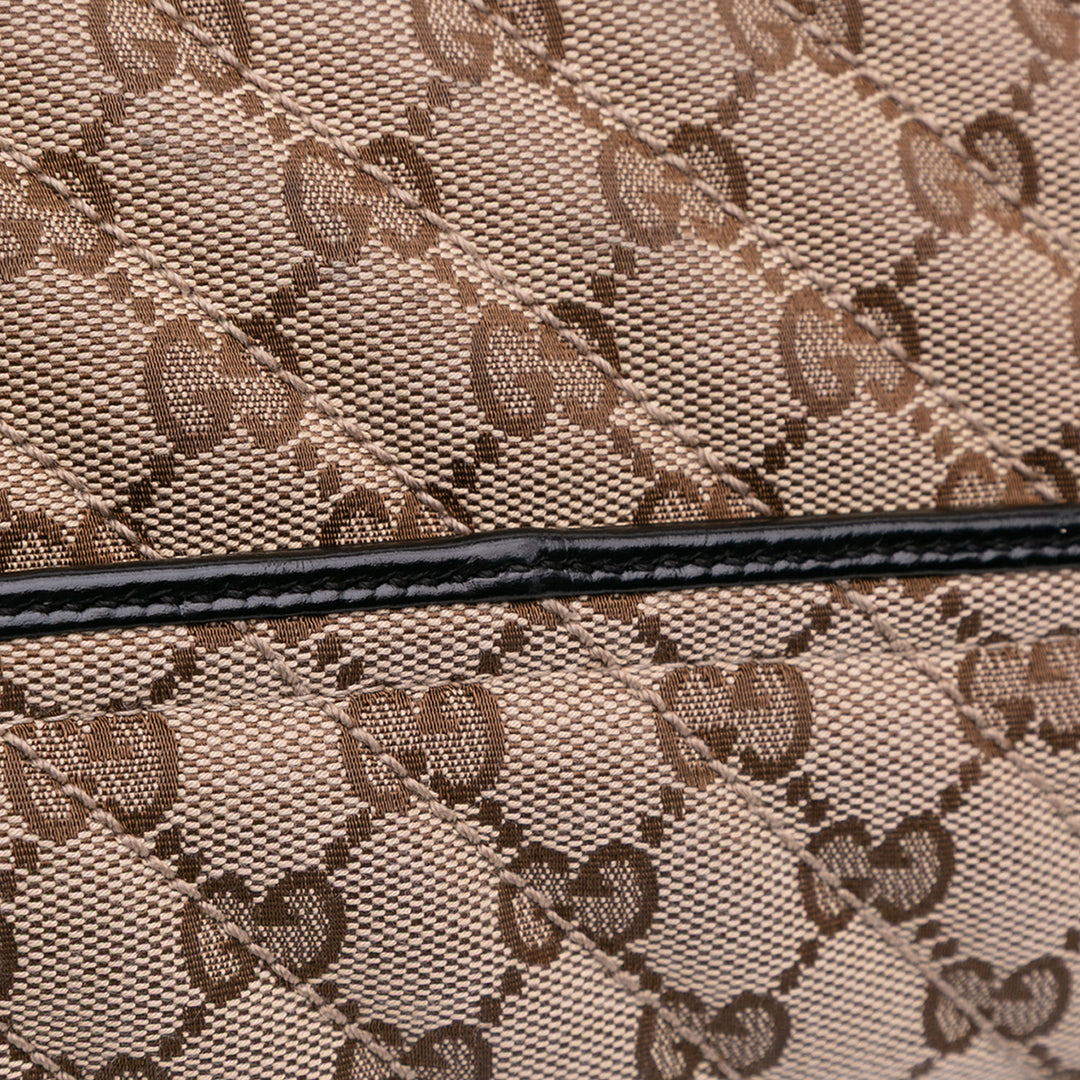 Mini GG Marmont Matelasse Canvas Flap Crossbody Brown - Gaby Paris