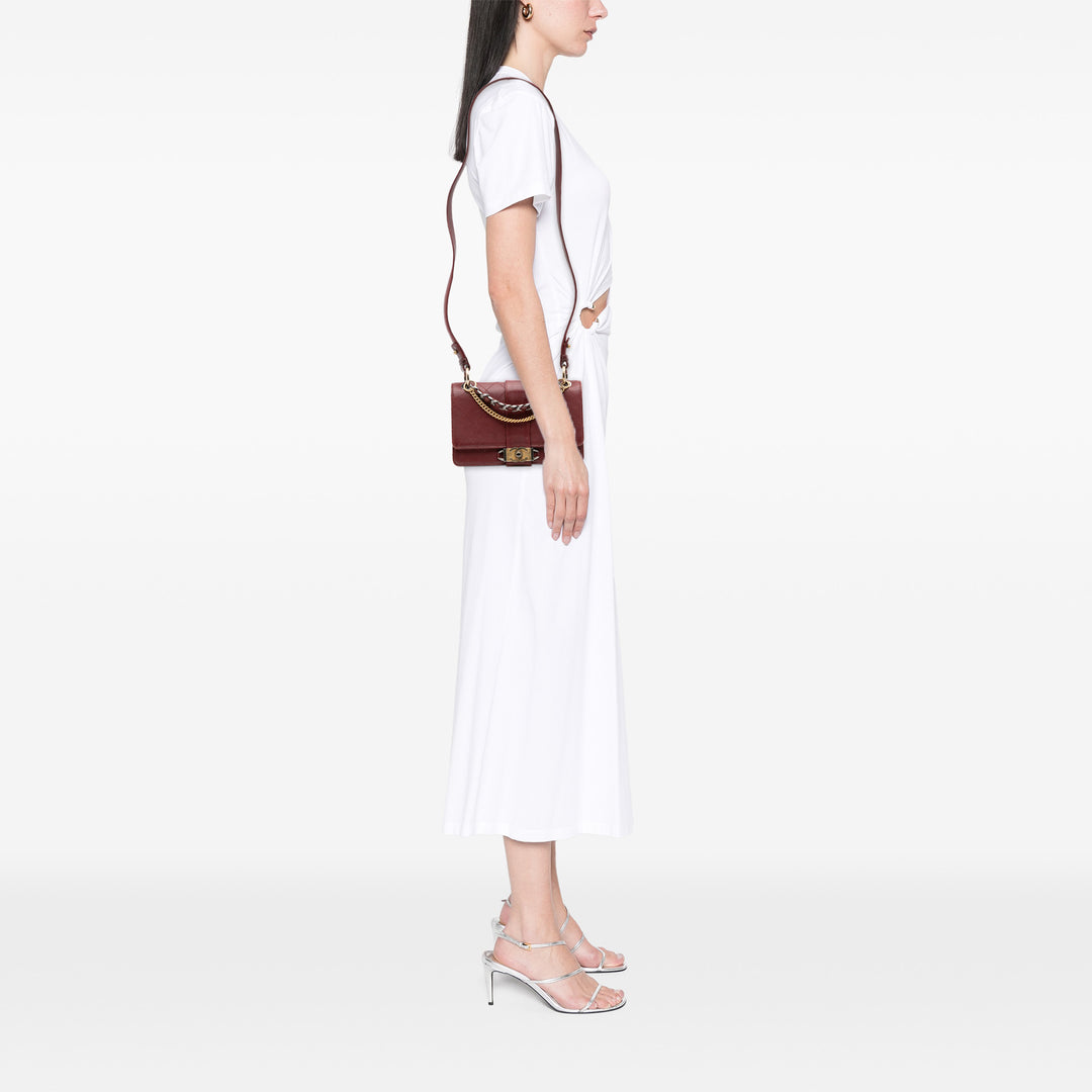 Chanel CC Surpiqué Chaîne à rabat Cuir de veau