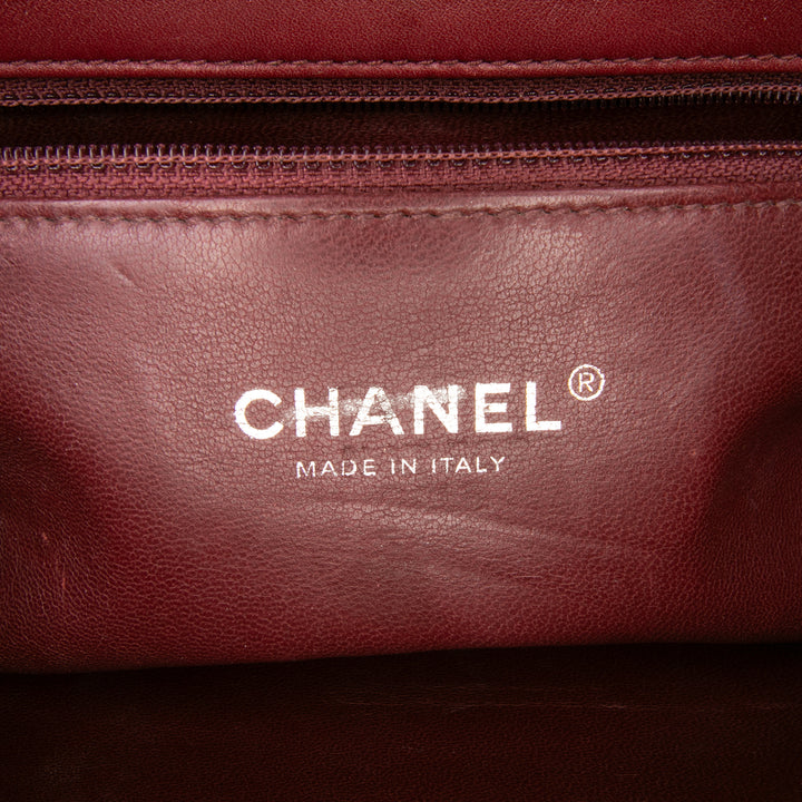 Chanel CC Surpiqué Chaîne à rabat Cuir de veau