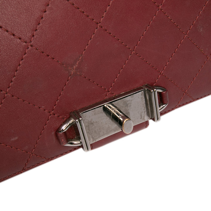 Chanel CC Surpiqué Chaîne à rabat Cuir de veau