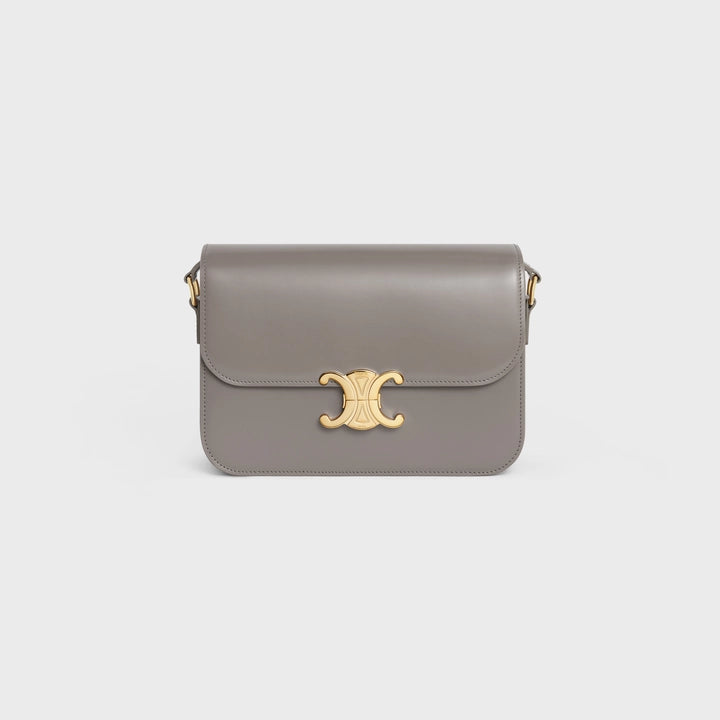 Sac Triomphe Classique Veau Satiné Gris - gabyparis.fr