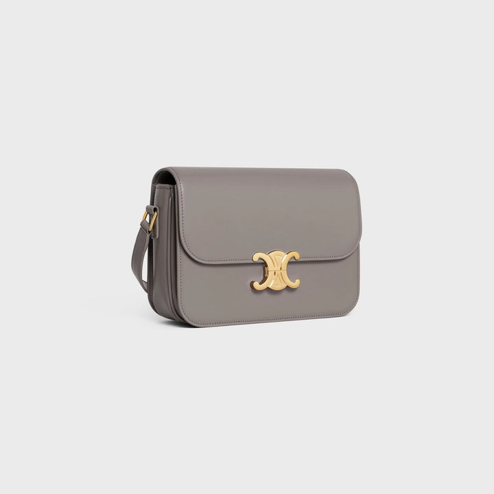 Sac Triomphe Classique Veau Satiné Gris - gabyparis.fr