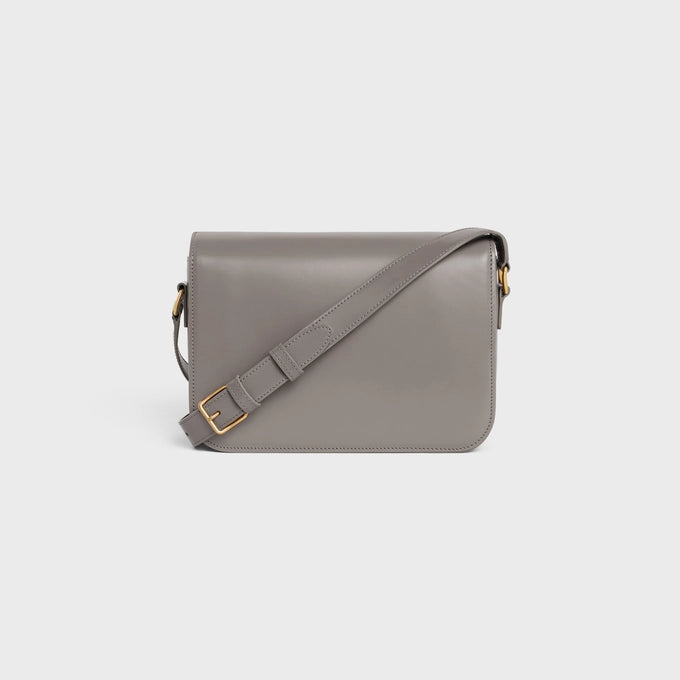 Sac Triomphe Classique Veau Satiné Gris - gabyparis.fr