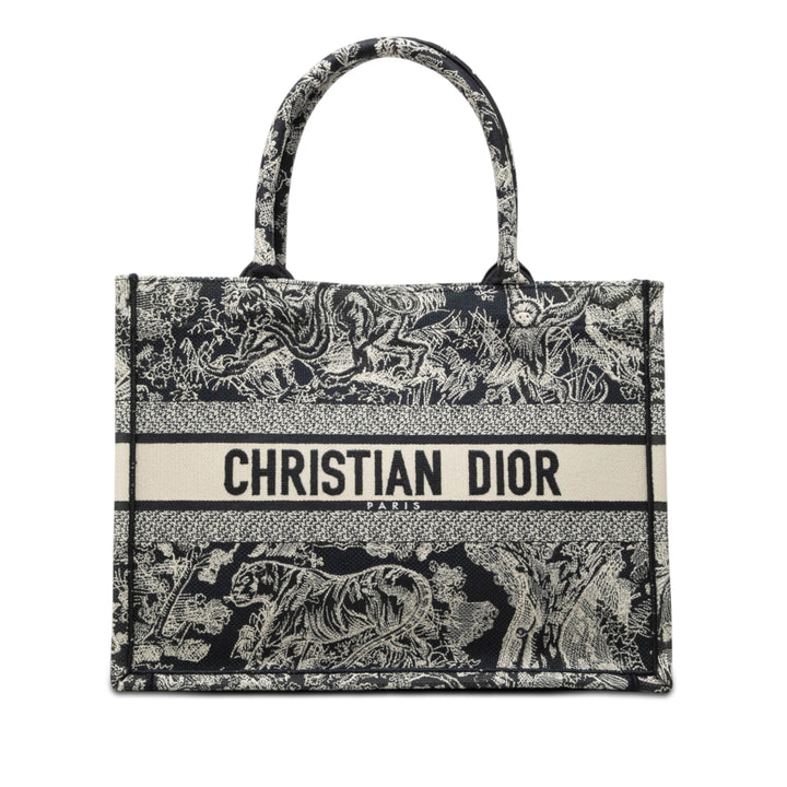 Dior Book Tote brodé Reverse Dioriviera De Jouy Moyen Bleu
