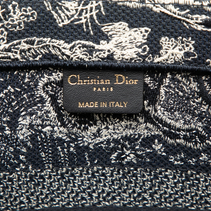 Dior Book Tote brodé Reverse Dioriviera De Jouy Moyen Bleu