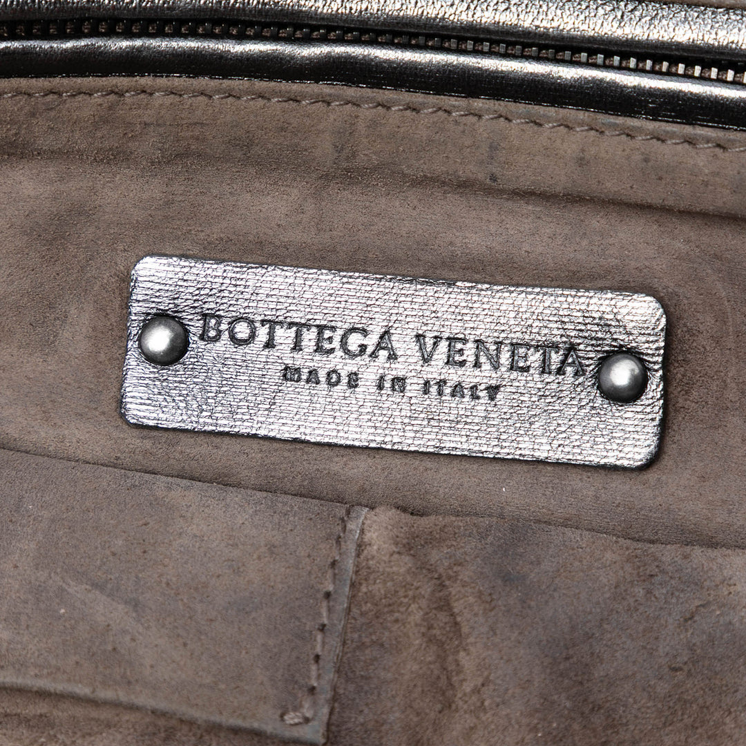 Bottega Veneta Metallic Nappa Intrecciato Nodini Sac porté croisé