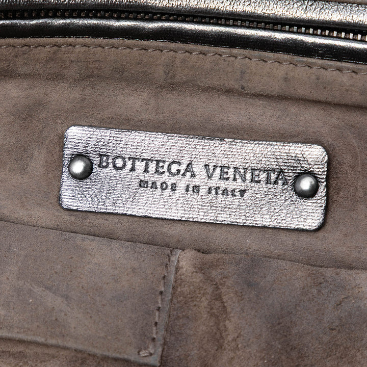 Bottega Veneta Metallic Nappa Intrecciato Nodini Sac porté croisé