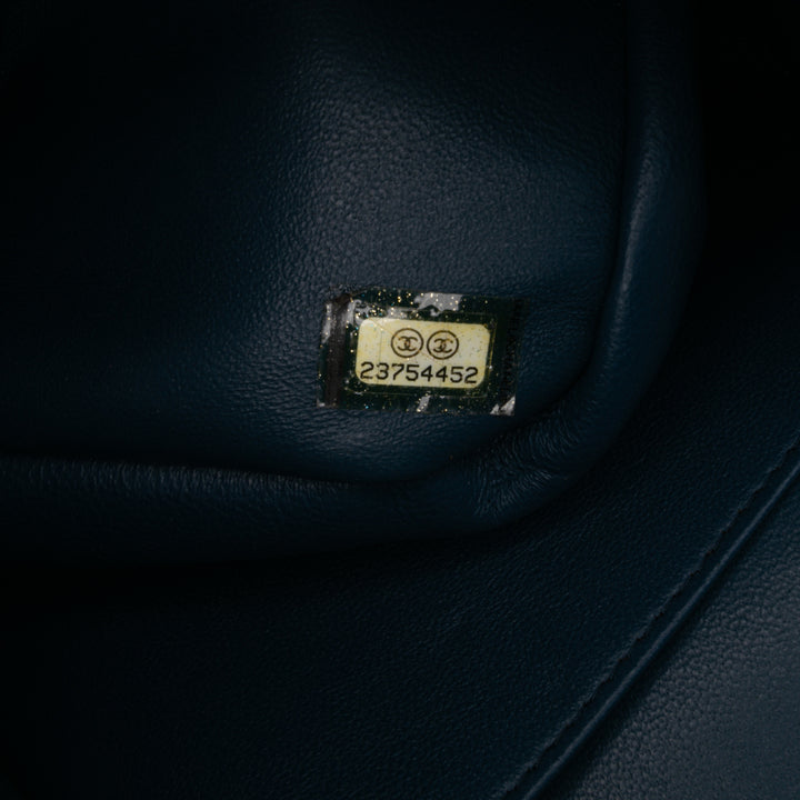 Jumbo Classic Lambskin Double Flap Blue - Gaby Paris