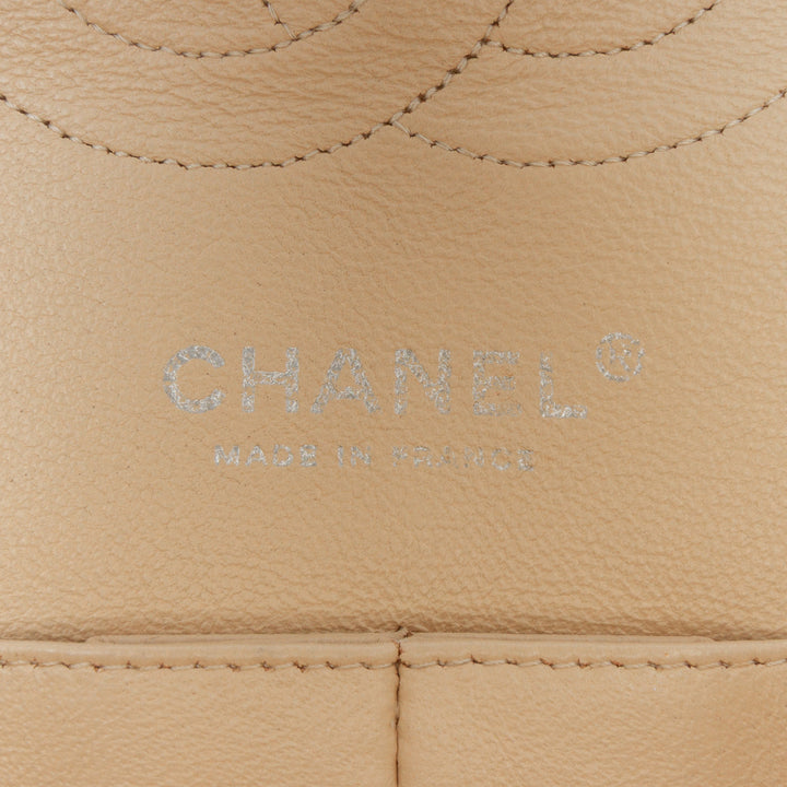 Chanel Medium Classic Cuir d’agneau Double rabat Marron