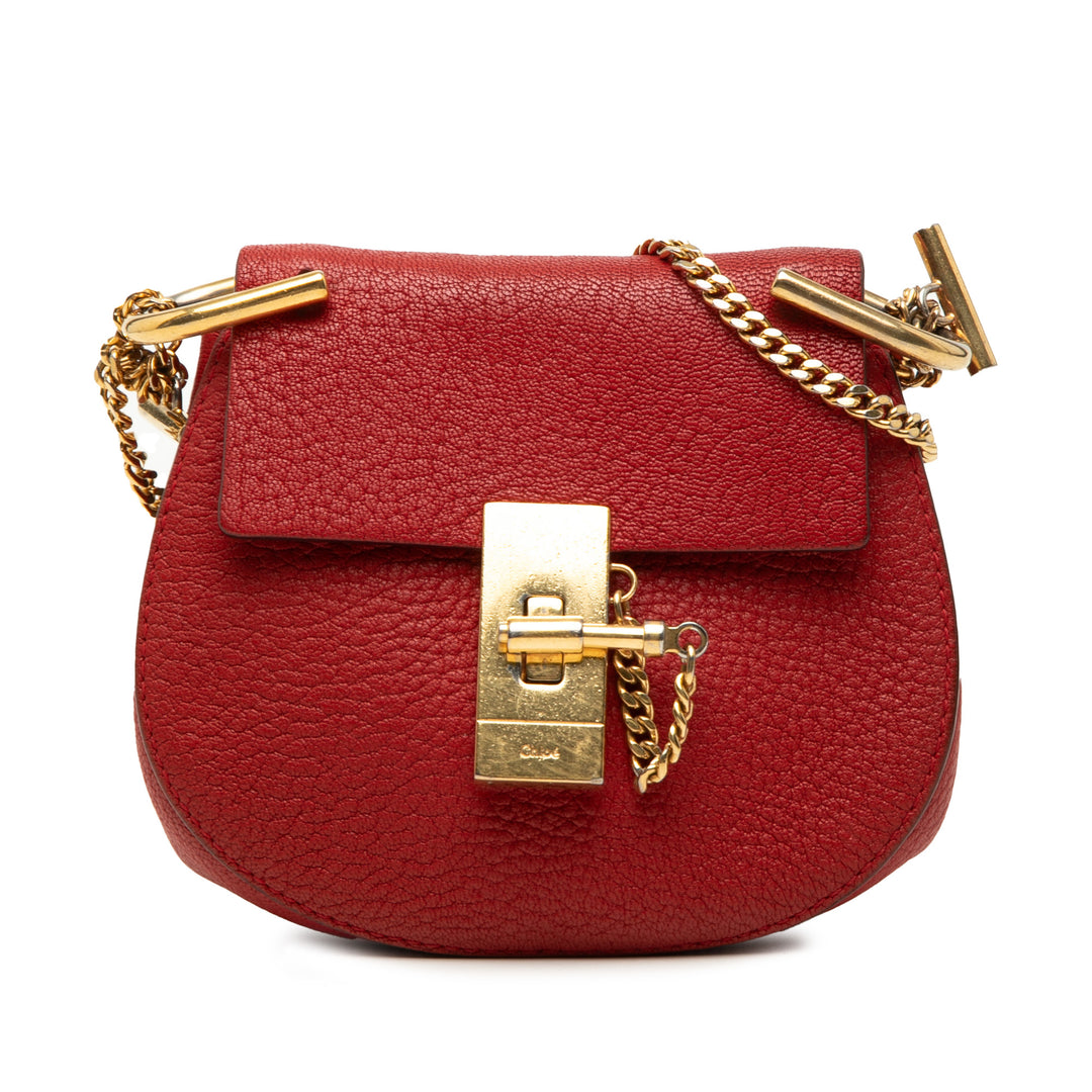 Chloé Nano Grained Cuir d’agneau Drew Sac porté croisé