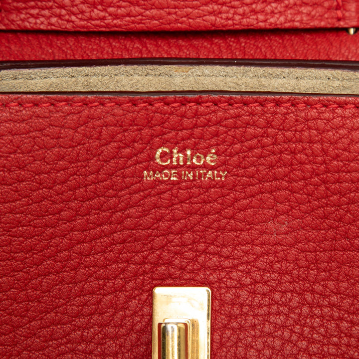 Chloé Nano Grained Cuir d’agneau Drew Sac porté croisé