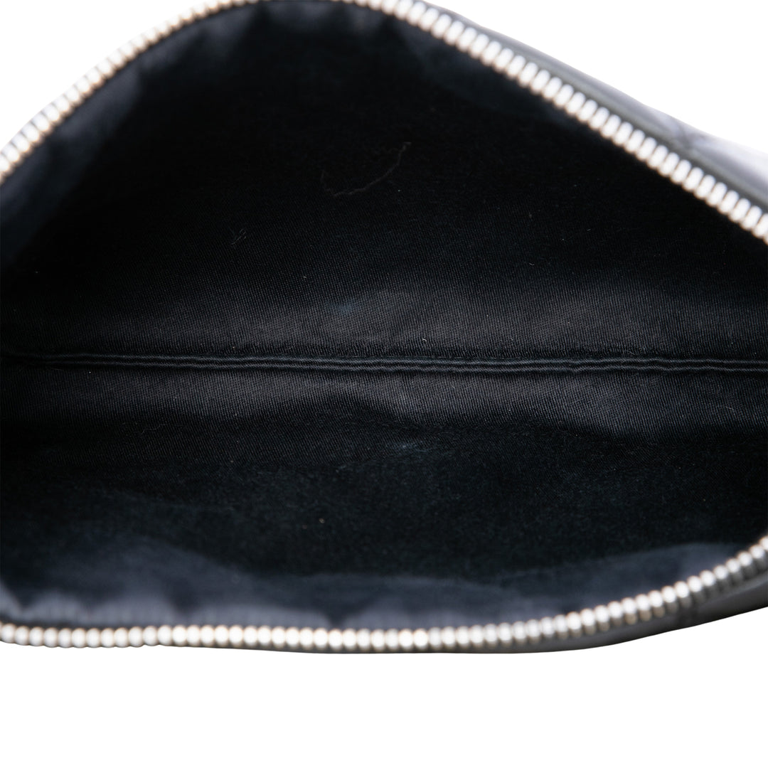 Métallisé et Matelassé Mineral Nights Pochette avec chaîne Cuir d'agneau Doré