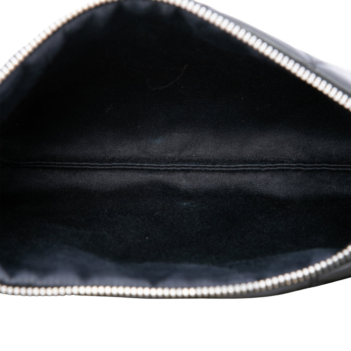 Métallisé et Matelassé Mineral Nights Pochette avec chaîne Cuir d'agneau Doré