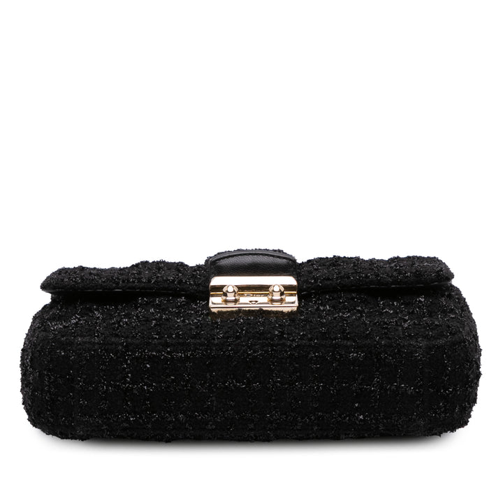 Mini Tweed Cannage Miss Dior Flap Black - Gaby Paris